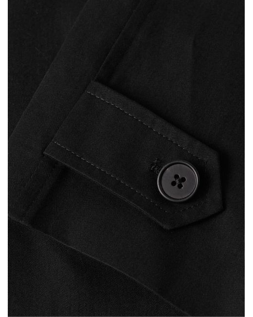 The Row Black Clayton Cotton-blend Twill Coat for men
