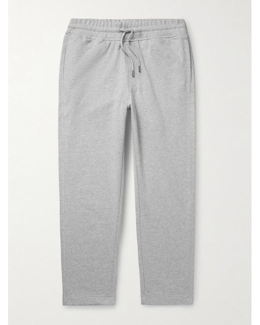 Mr P. Gray Slim-Fit Organic Cotton-Jersey Sweatpants for men