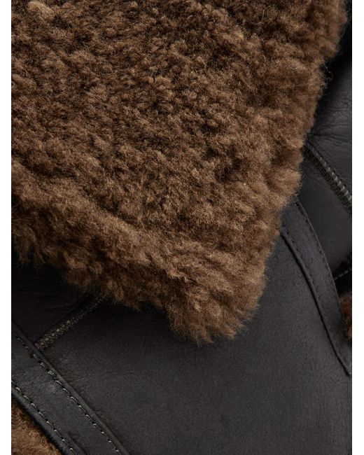 Mr P. Black Shearling Scarf for men