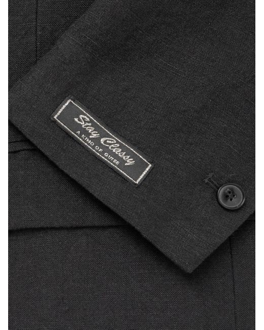 A Kind Of Guise Black Shinji Linen Suit Jacket for men