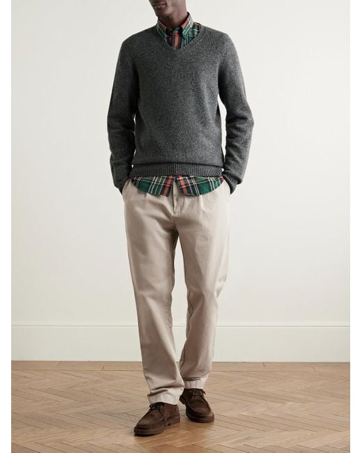 Hartford White Tommy Straight-leg Cotton-twill Trousers for men