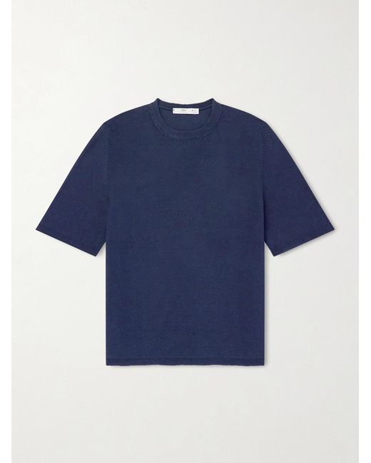 Inis Meáin Blue Linen And Cotton-blend T-shirt for men
