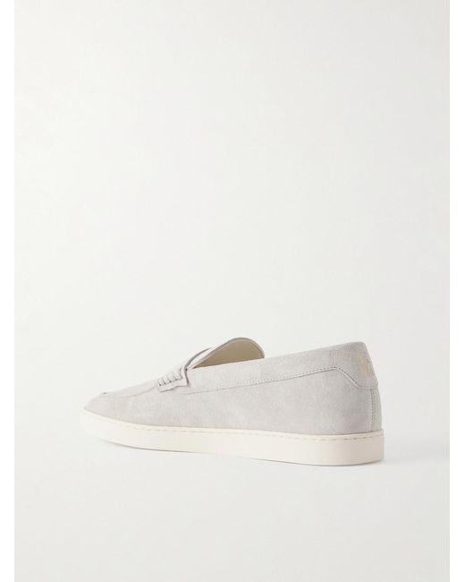 Brunello Cucinelli Natural Suede Penny Loafers for men