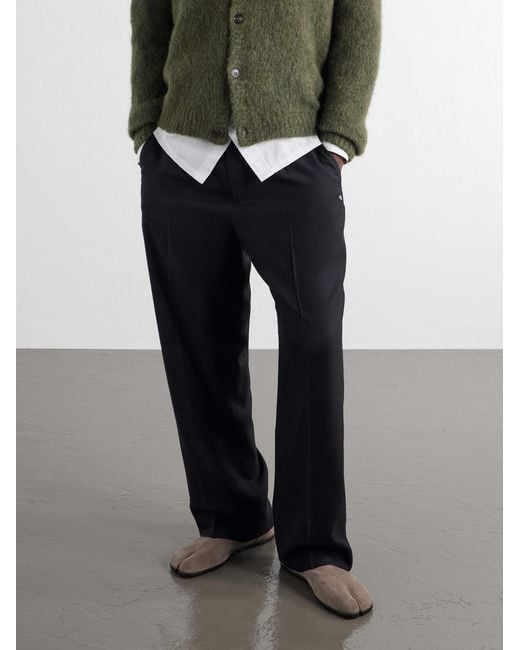 Maison Margiela Brown Tabi Split-Toe Suede Slippers for men