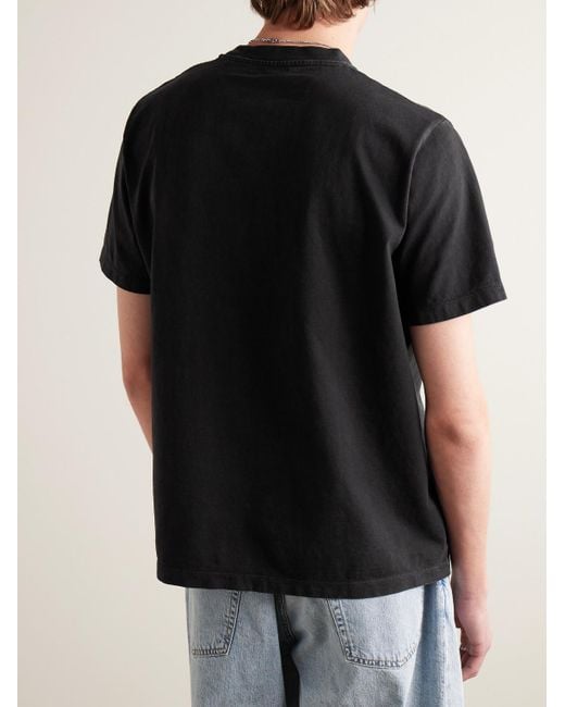 Our Legacy Black Swing Of Pendulum Printed Cotton-jersey T-shirt for men