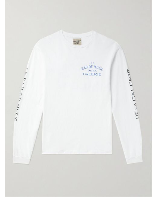 GALLERY DEPT. White Le Bar Shop Printed Cotton-jersey T-shirt for men