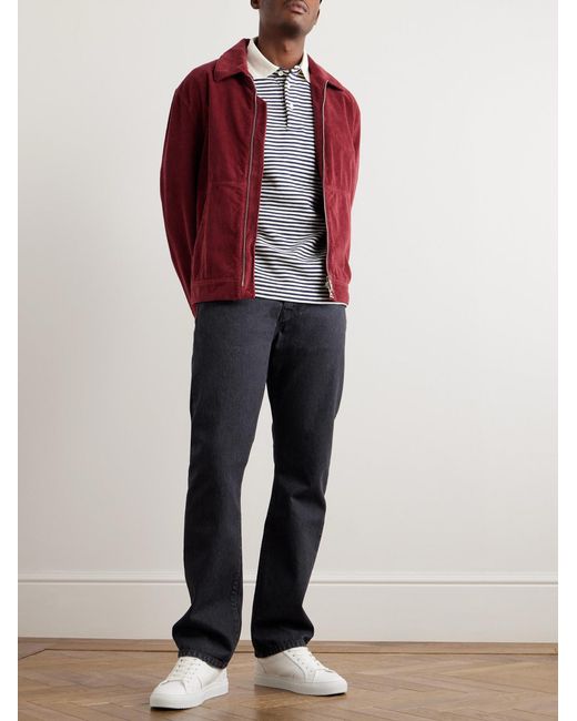 Mr P. Blue Straight-Leg Organic Selvedge Jeans for men