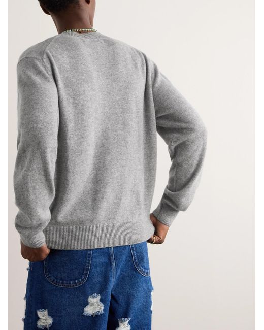 The Elder Statesman Gray Tranquility Cashmere Sweater for men