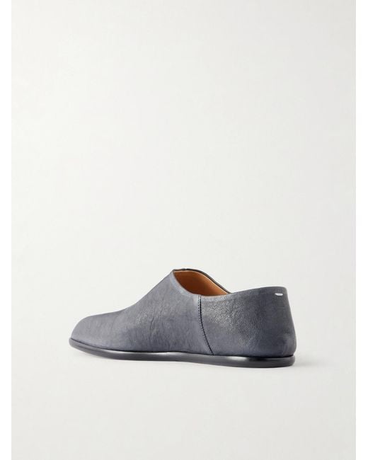 Maison Margiela Blue Tabi Babouche Split-Toe Leather Slip-Ons for men