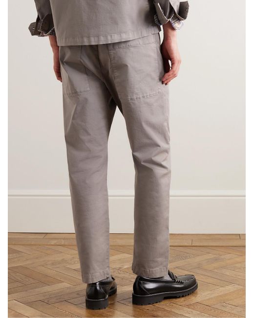 Barena Schmal zulaufende Hose aus Gabardine aus einer Baumwollmischung in Stückfärbung in Gray für Herren