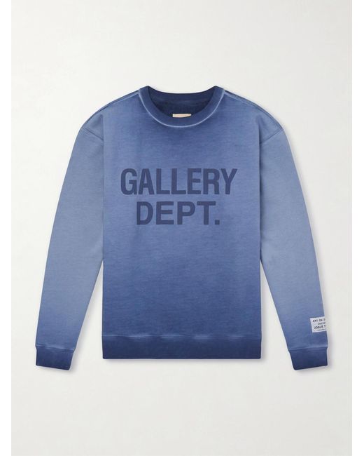 GALLERY DEPT. Blue Logo-Print Cotton-Jersey Sweatshirt for men