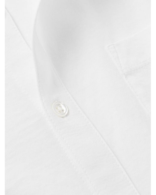 James Perse White Clean Finish Slim-Fit Cotton-Jersey Shirt for men