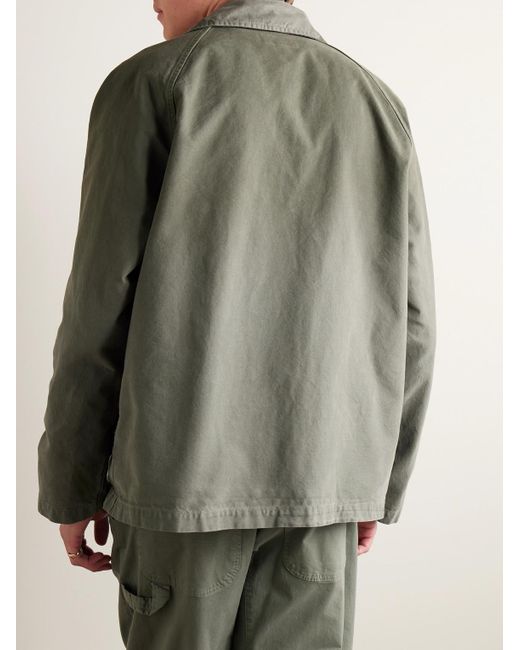 NILI LOTAN Ronnoc Garment-Dyed Cotton-Canvas Overshirt for Men