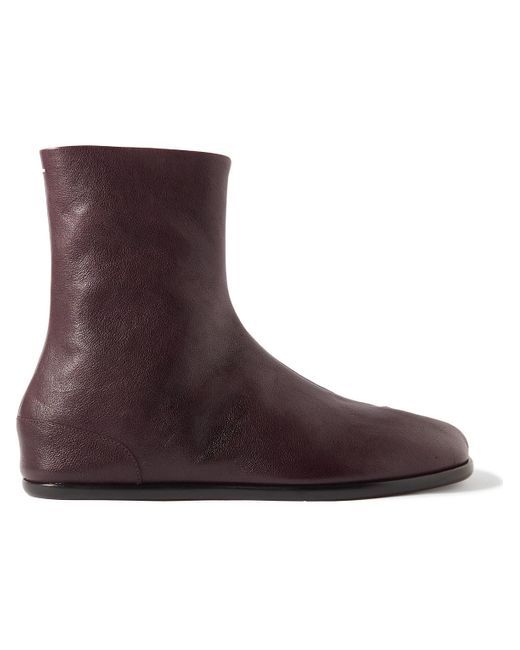Maison Margiela Brown Tabi Split-toe Leather Boots for men