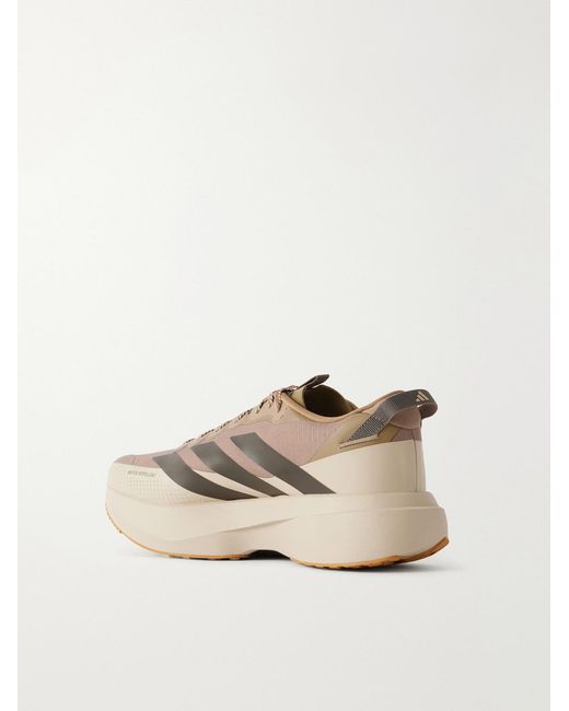 Adidas Originals Natural Adizero Evo Sl Striped Running Sneakers for men