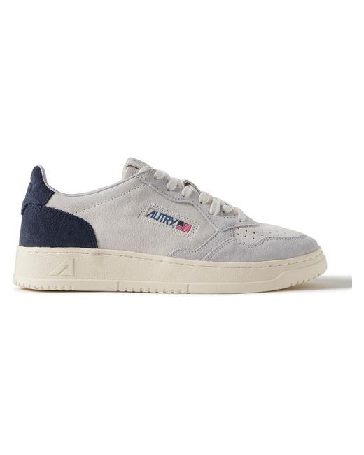 Autry Gray Medalist Colour-Block Suede Sneakers for men