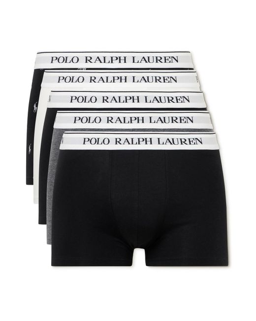 Polo Ralph Lauren White Five-pack Stretch-cotton Jersey Boxer Briefs for men