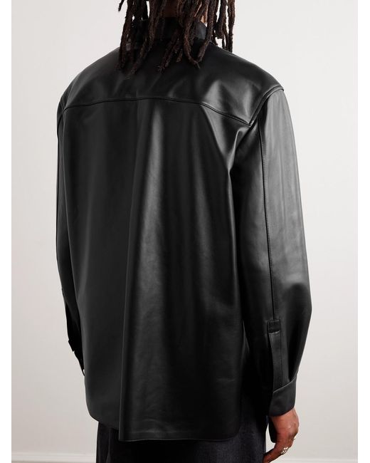 Loewe Black Leather Jacket for men