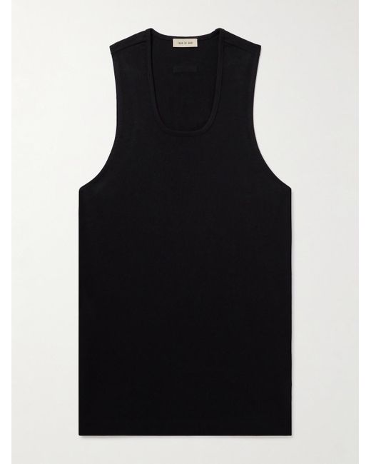 Fear Of God Black Cotton-jersey Tank Top for men