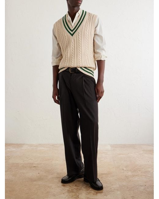 NN07 Blue Kay 10037 Straight-Leg Pleated Woven Trousers for men