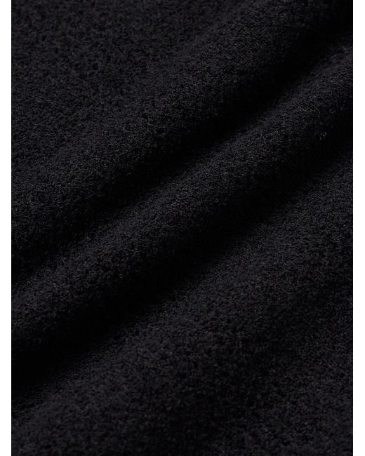 mfpen Black Everyday Striped Organic Cotton-Blend Bouclé Sweater for men
