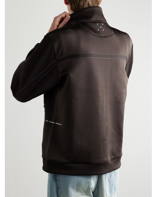 Pop Trading Co. Gray Pub Logo-embroidered Shell Track Jacket for men