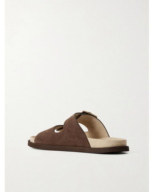 Brunello Cucinelli Brown Suede Sandals for men