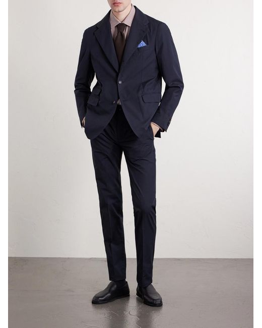 Massimo Alba Blue Catch2 Cotton Suit Jacket for men