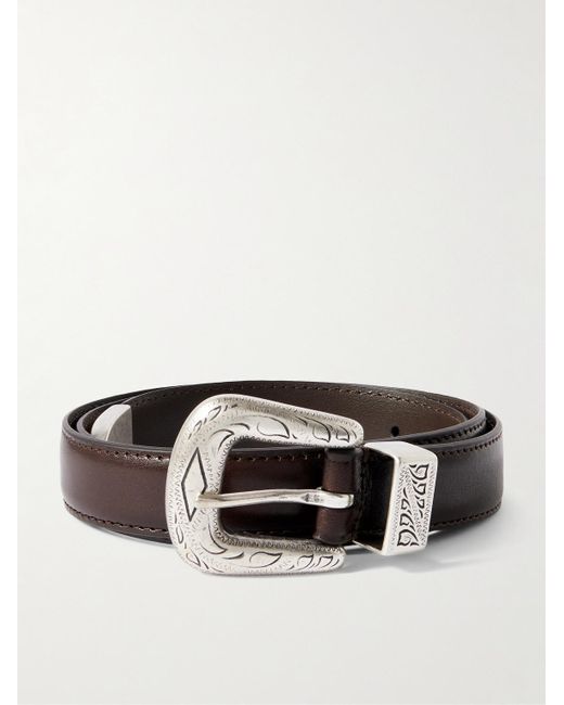 Andersons Black 2.5Cm Full-Grain Leather Belt for men