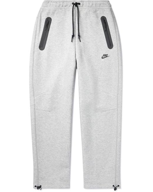 Nike Sportswear Club Straight-leg Logo-print Cotton-blend Jersey Sweatpants  in White for Men