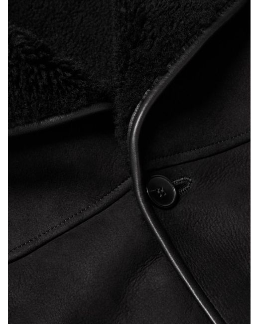 Mr P. Black Shearling Coat for men