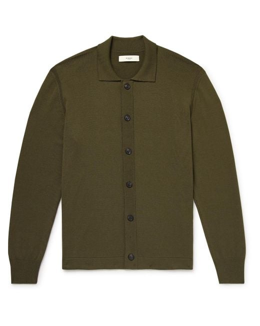 James Purdey & Sons Green Audley Wool Shirt for men