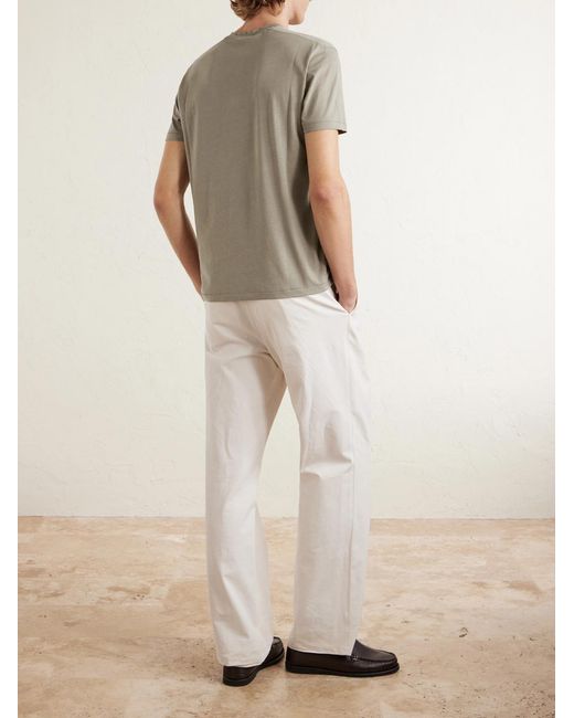 Tom Ford Gray Lyocell And Cotton-blend T-shirt for men