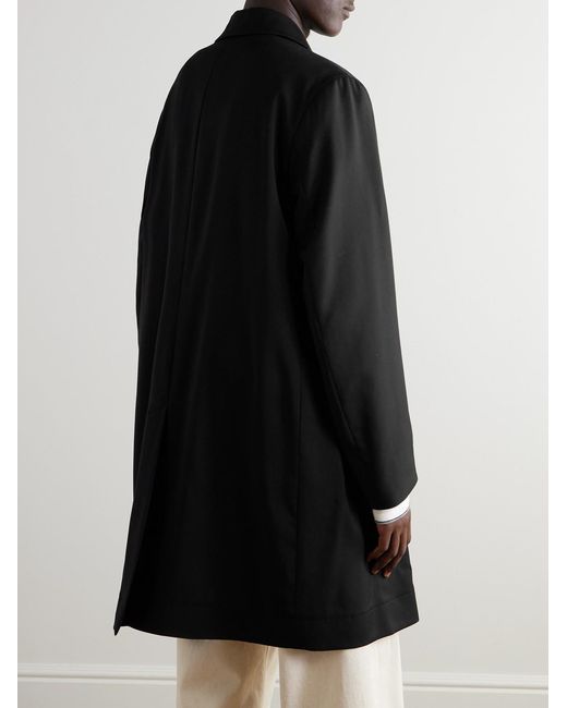 Mr P. Black Wool Car Coat for men