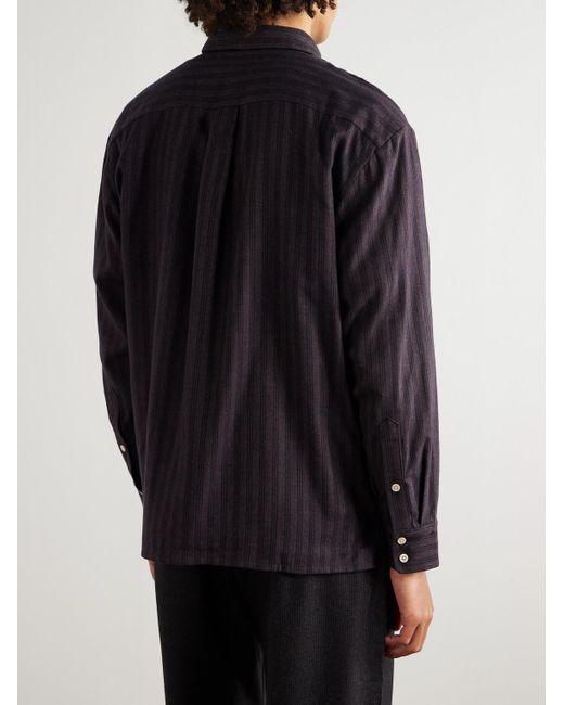 A Kind Of Guise Blue Gusto Striped Cotton And Lyocell-blend Shirt for men