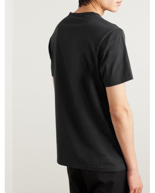 Mr P. Black Cotton-Jersey T-Shirt for men