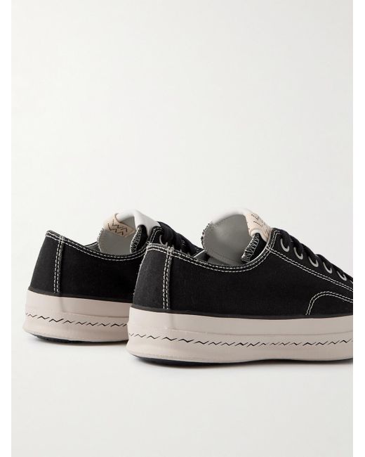 Visvim Black Skagway Leather-trimmed Canvas Sneakers for men