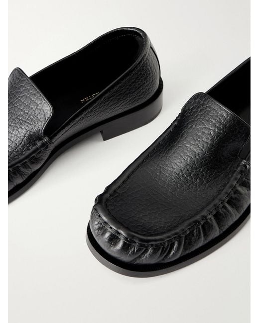 Dries Van Noten Black Leather Loafers for men