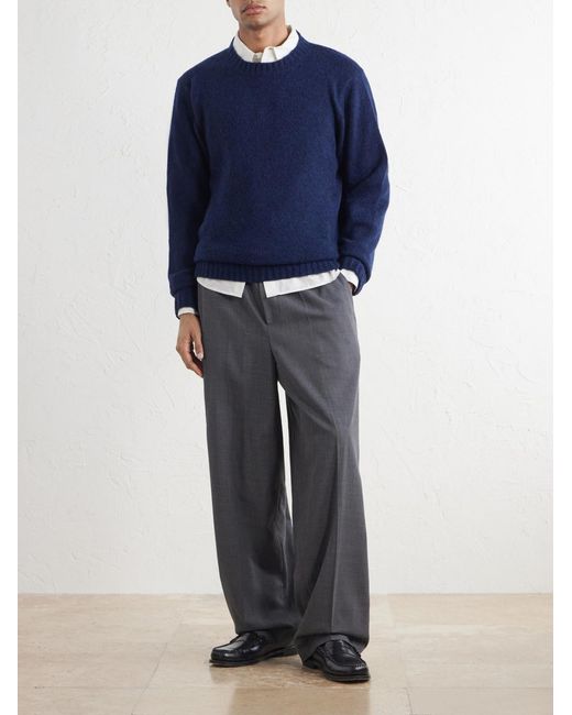 NN07 Blue Lee 6598 Merino Wool-Blend Sweater for men