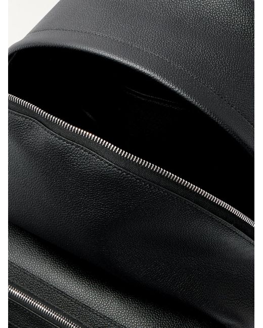 Full-Grain Leather Backpack di Mr P. in Black da Uomo