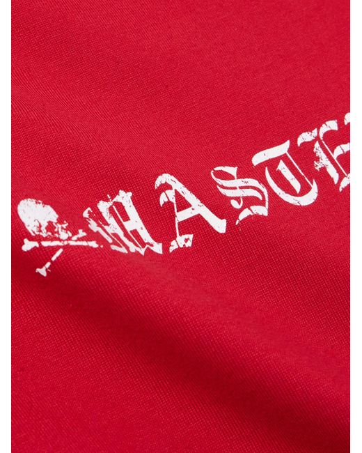 T-shirt in jersey di cotone con logo di MASTERMIND WORLD in Red da Uomo