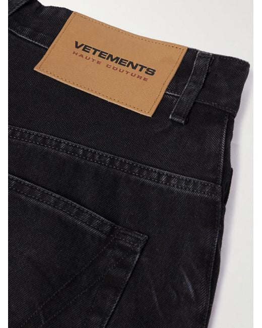 Vetements Black Destroyed Flared Distressed Jeans for men