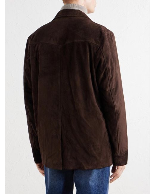 Nili Lotan Brown Ridgway Suede Blazer for men