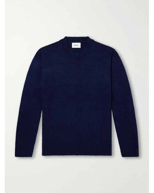 NN07 Blue Lee 6598 Merino Wool-Blend Sweater for men