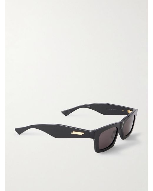 Bottega Veneta Black New Entry Square-Frame Recycled-Acetate Sunglasses for men