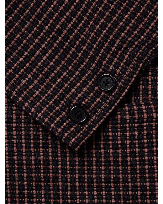 Kardo Black Somesh Checked Cotton Blazer for men