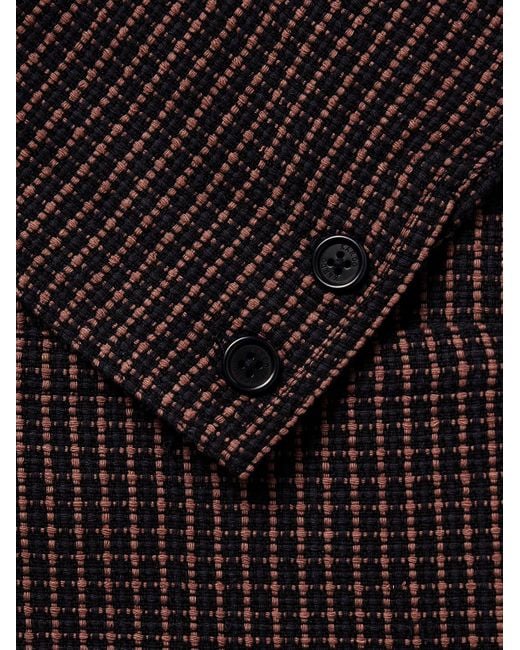 Kardo Black Somesh Checked Cotton Blazer for men