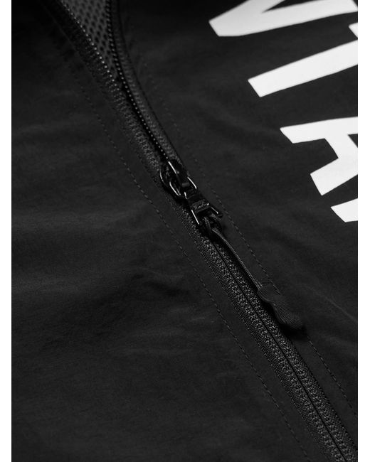(w)taps Black Logo-Print Pertex Nylon Jacket for men