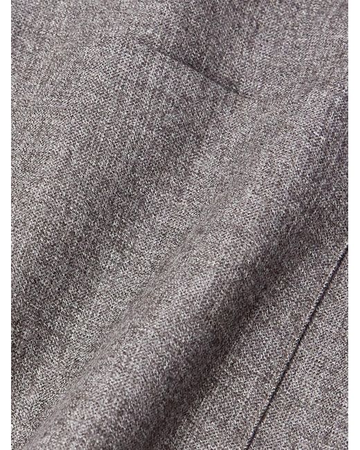 Barena Gray Visal Virgin Wool-Blend Overshirt for men