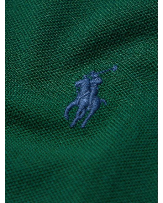 Polo Ralph Lauren Green Slim-fit Logo-embroidered Cotton-piqué Polo Shirt for men